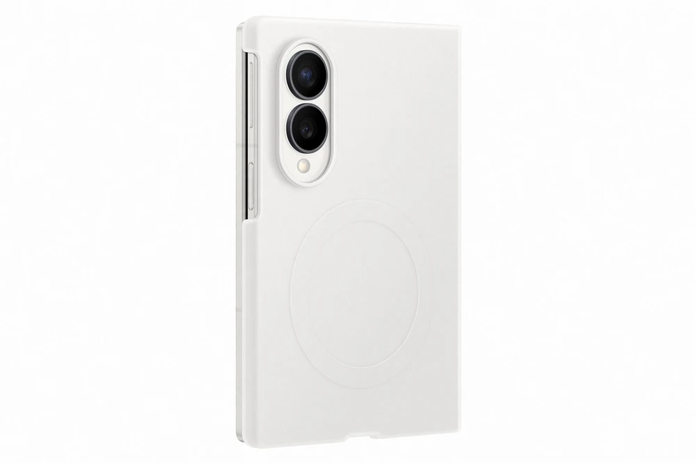Dėklas EF971CWE silikoninis magnetas Samsung Galaxy Fold 8, baltas