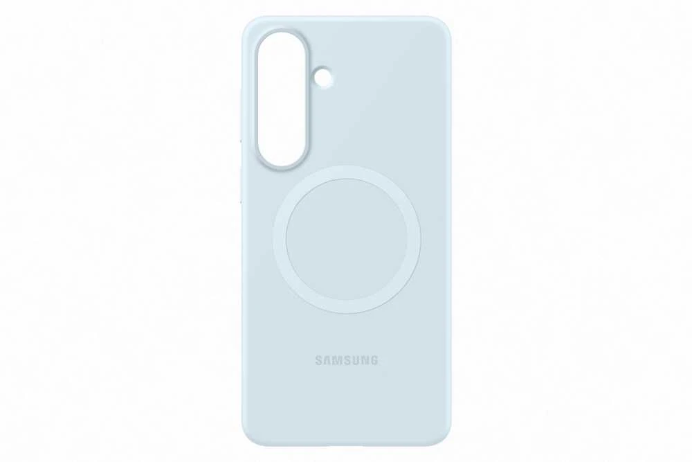 Samsung Galaxy S26+ silikoninis magnetinis dėklas su šviesa Mėlyna