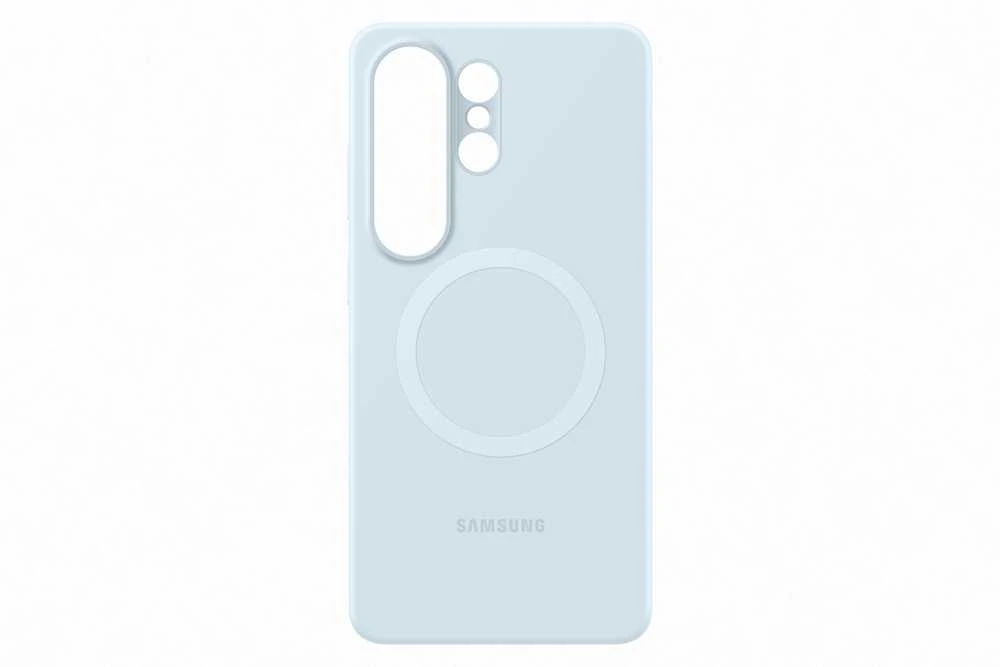 Samsung Galaxy S26 Ultra silikoninis magnetinis dėklas su šviesa Mėlyna