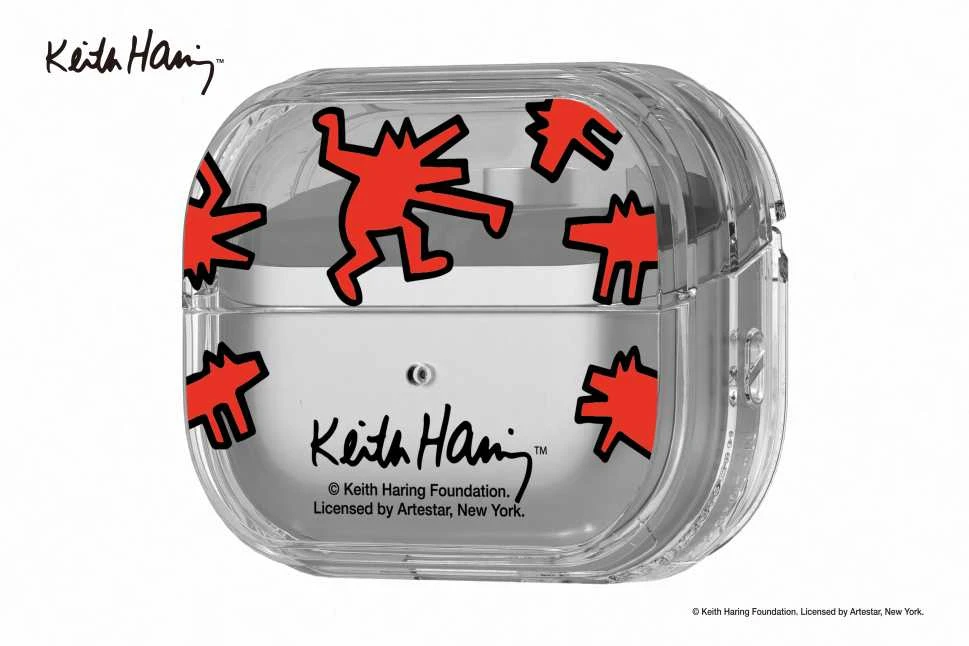 Samsung Buds3 Keith Haring permatomas dėklas su piešiniu