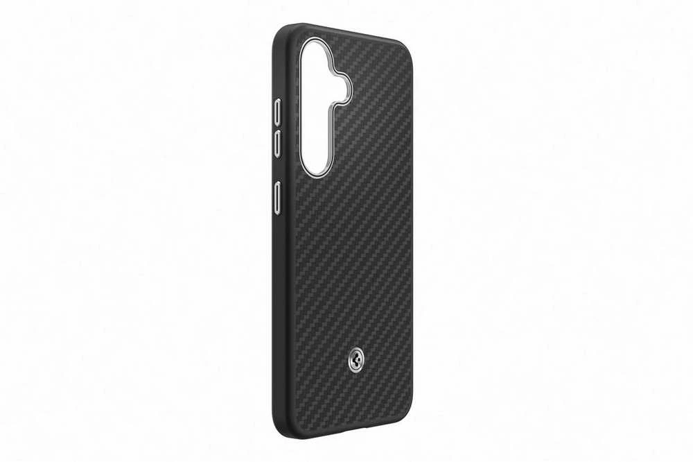 Dėklas FPS931PGABW Enzo Aramid Case Samsung Galaxy S25, Juodas Sidabrinis