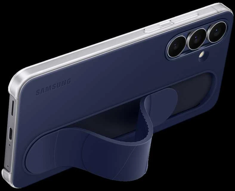 Samsung Galaxy S25 FE dėklas stovint, tamsus Mėlyna