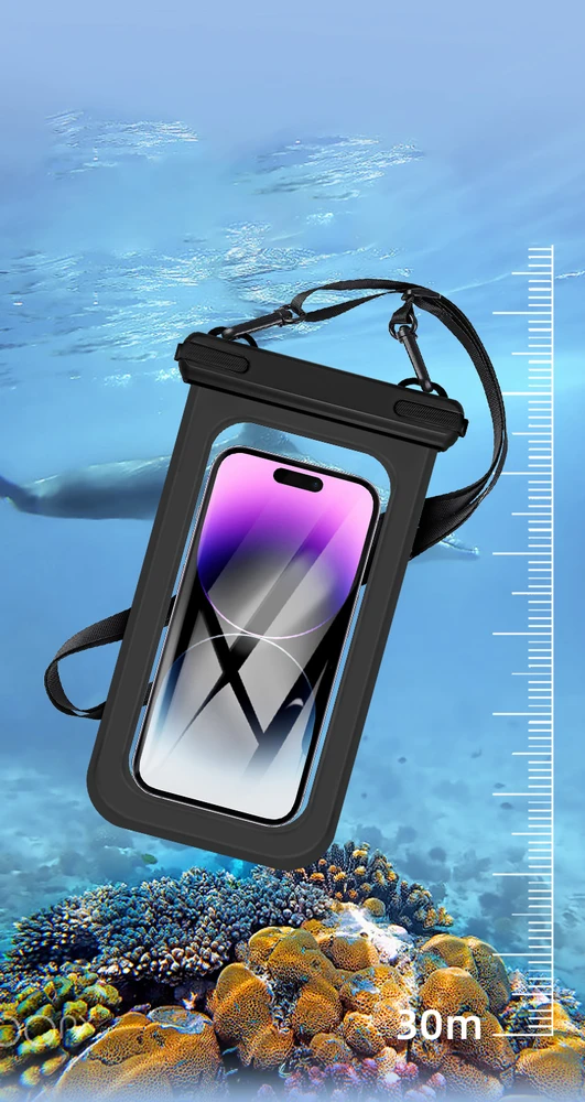 Dėklas Just_Must JUST MUST Atsparus vandeniui Phone Pouch Juodas