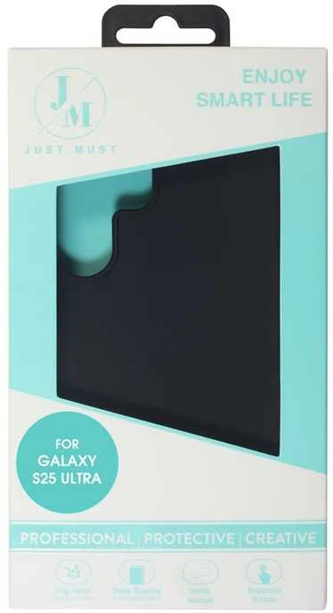 Just_Must „Just Must JM REGULAR DEFENSE SILICONE“ dėklas, skirtas „Galaxy S25 Ultra“ (juodas)