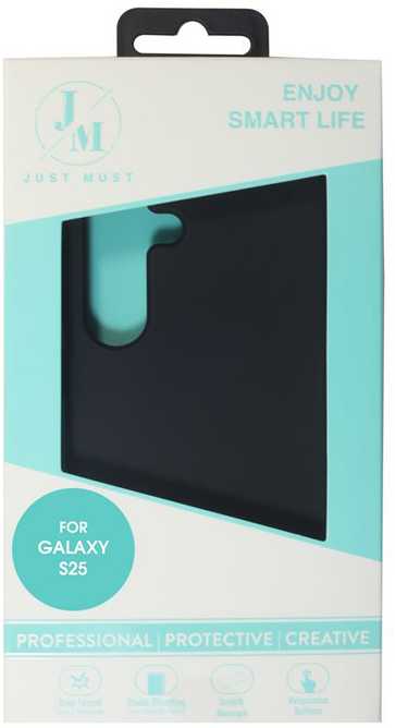Dėklas Just Must JM REGULAR DEFENSE SILICONE for Galaxy S25 Juodas