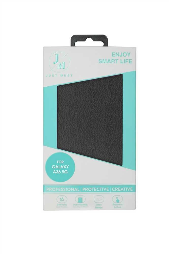 Dėklas Just Must JM STAND FLIP CASE for Galaxy A36, Juodas