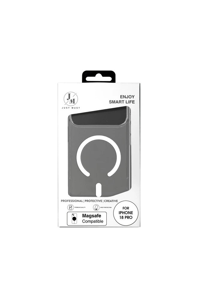 Dėklas JUST MUST MAGSAFE CRYSTAL I for iPhone 18 Pro Clear.