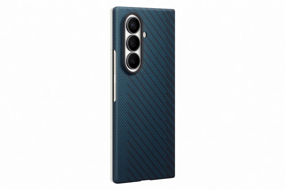 Dėklas KF976SNE anglies pluošto magnetas „Samsung Galaxy Fold 8 Ultra“, tamsiai mėlynas