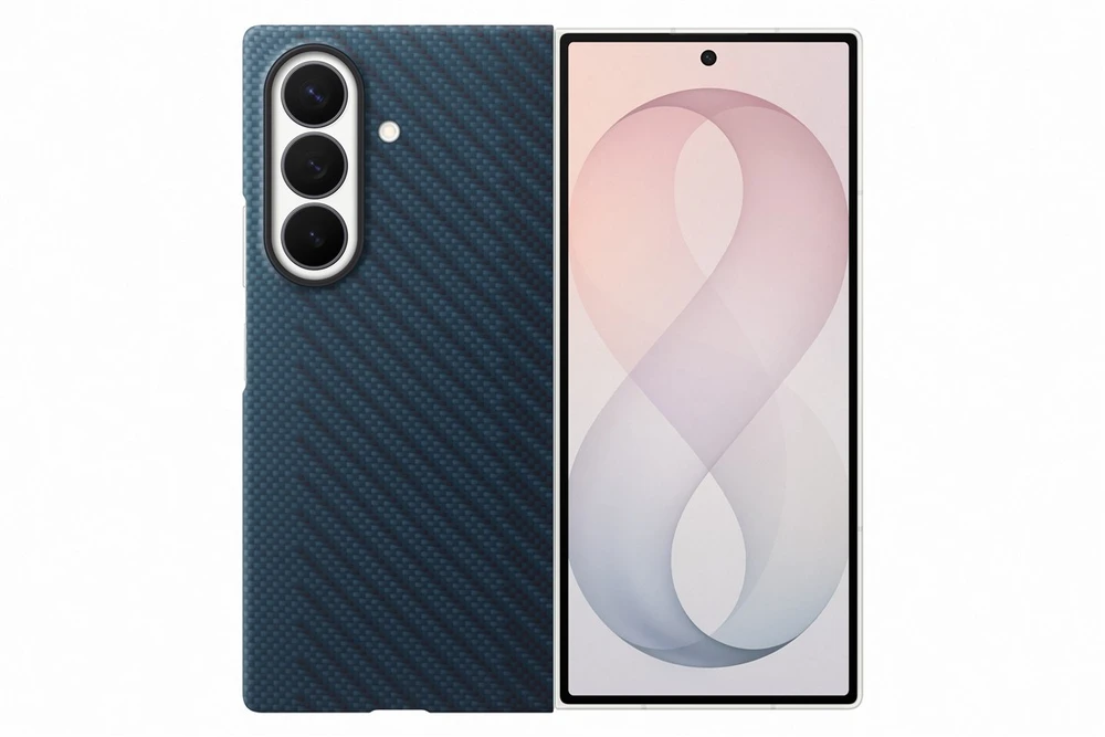 Dėklas KF976SNE anglies pluošto magnetas „Samsung Galaxy Fold 8 Ultra“, tamsiai mėlynas