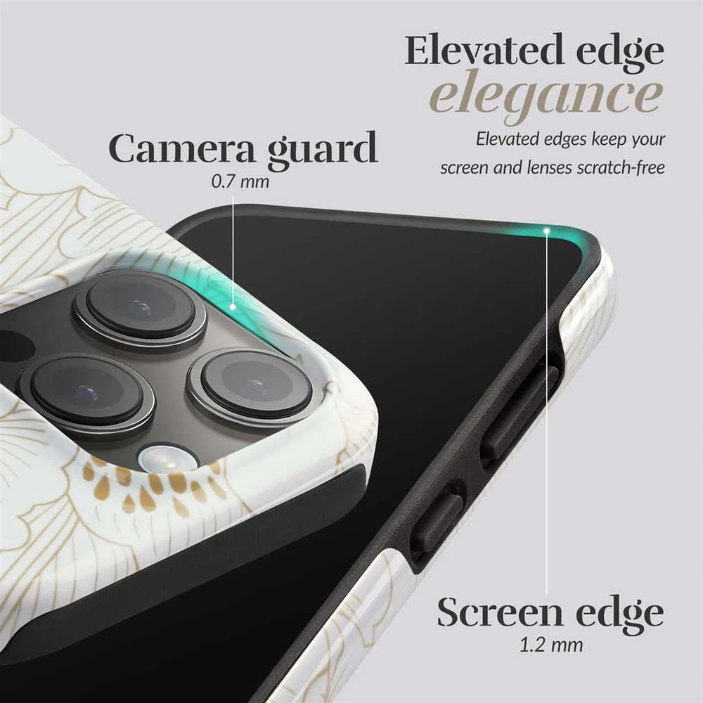 Dėklas MIO Baltas Roses Magsafe Compatible for iPhone 16 Pro