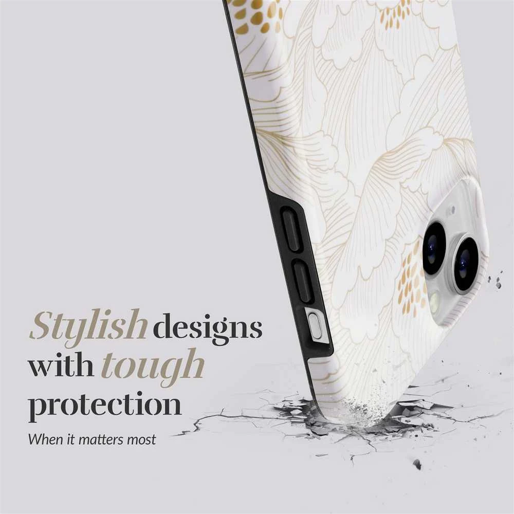 Dėklas MIO Baltas Roses Magsafe Compatible for iPhone 16 Pro