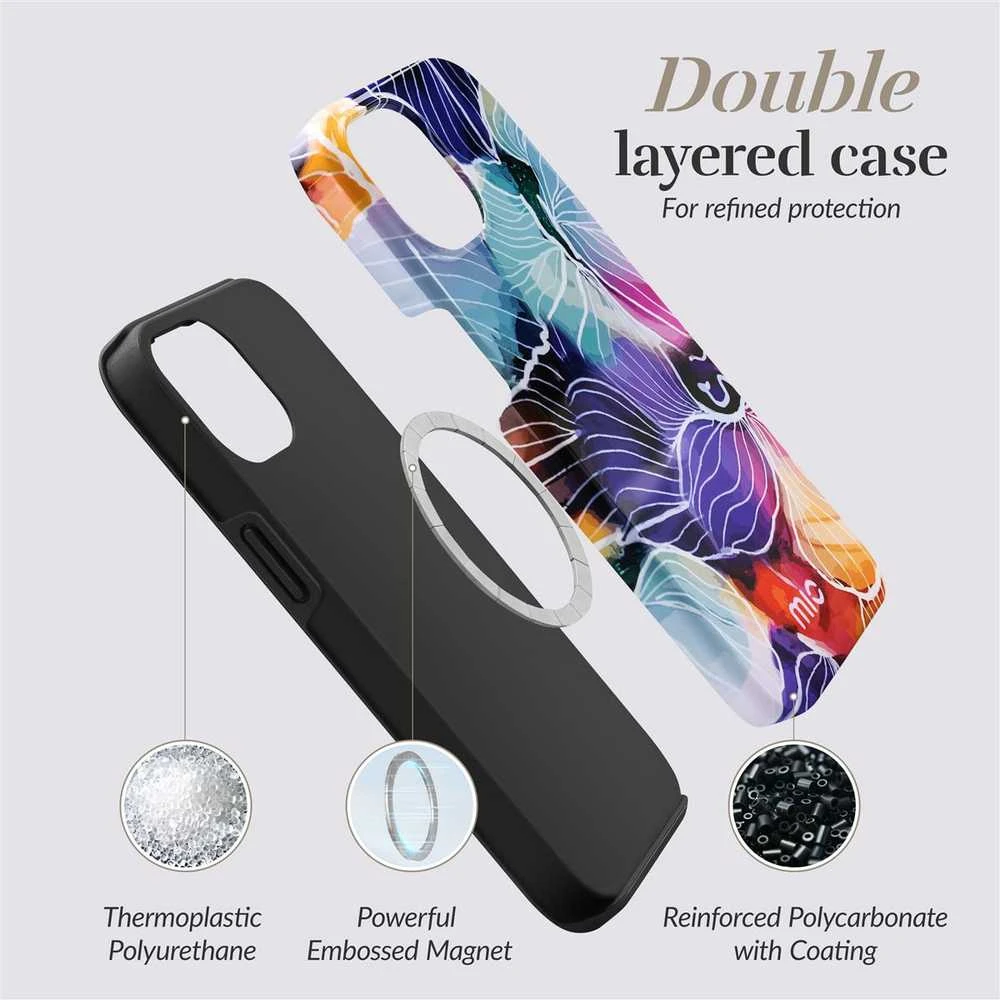 Dėklas MIO Flowers Magsafe Compatible for iPhone 16