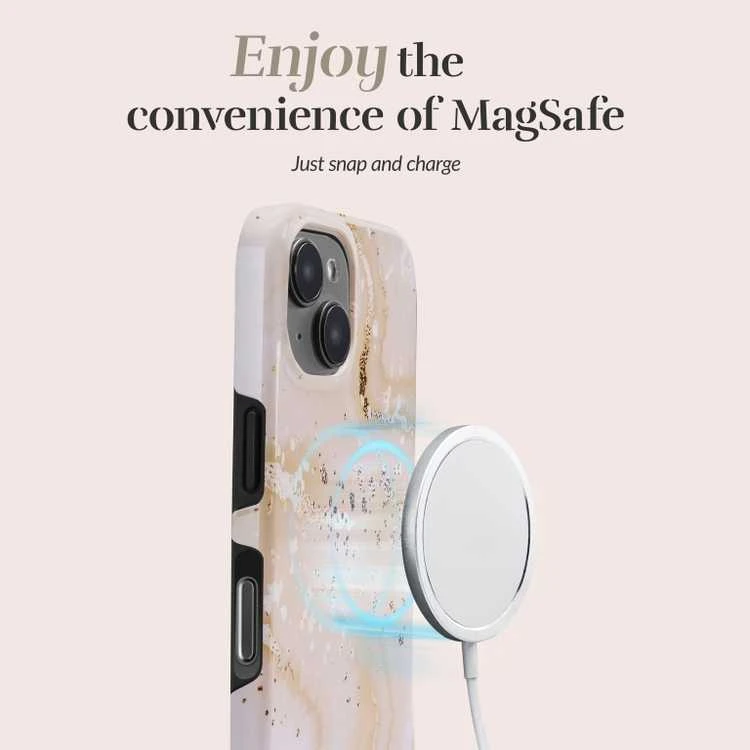 Dėklas MIO Gold Marble Magsafe Compatible for iPhone 17