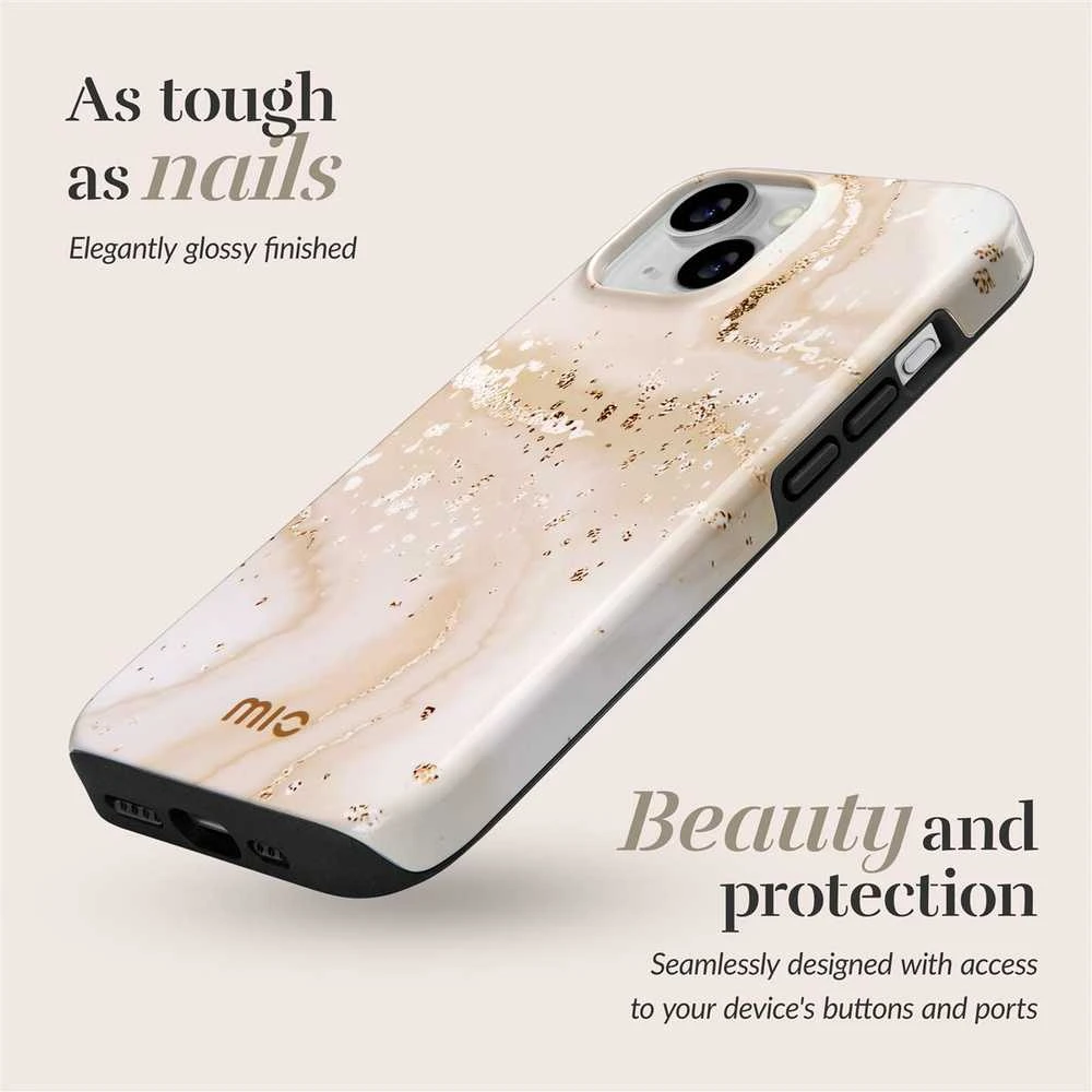 Dėklas MIO Gold Marble Magsafe Compatible for iPhone 16 Plus