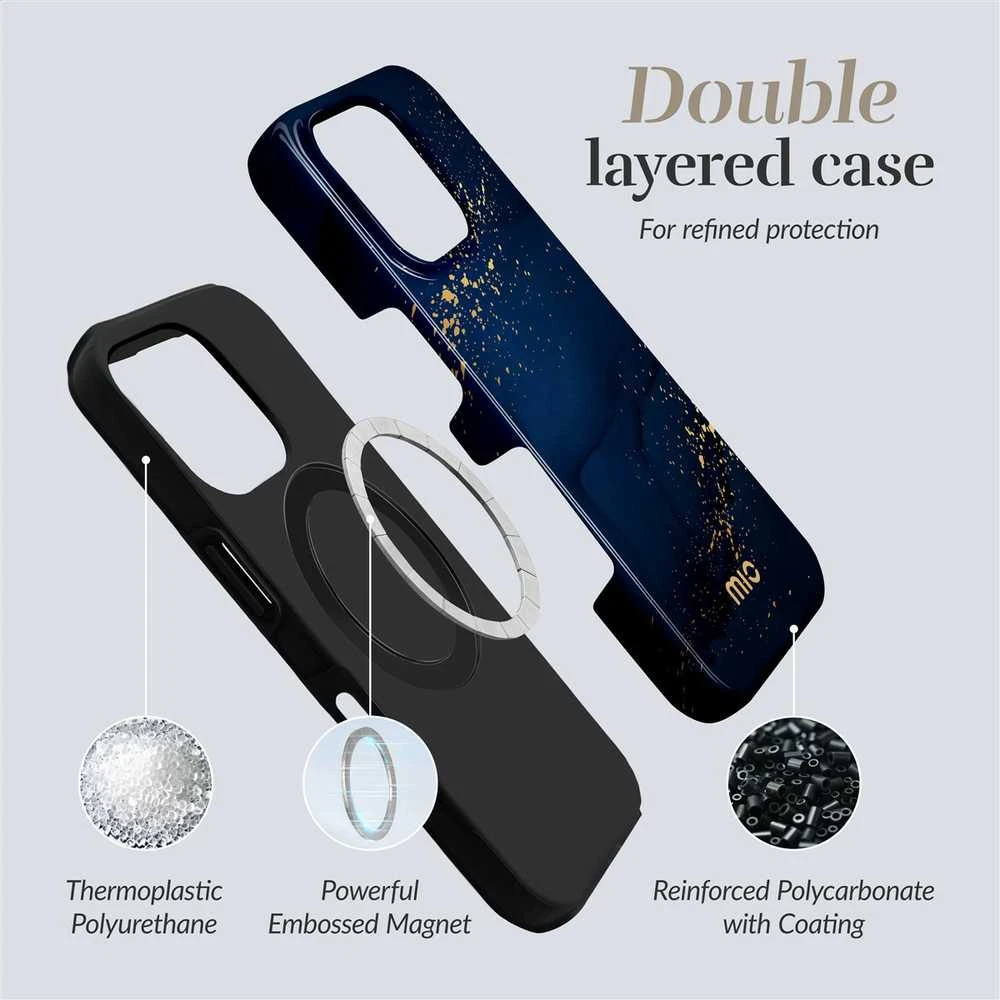 Dėklas MIO Midnight Sparkle Magsafe Case Compatible for iPhone 16 Pro