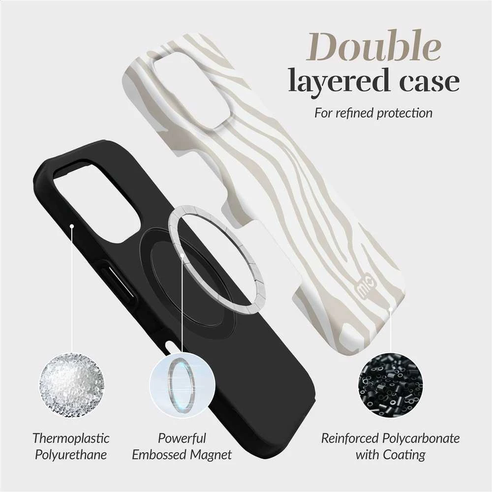 Dėklas MIO Sandy Zebra Magsafe Case Compatible for iPhone 16 Plus
