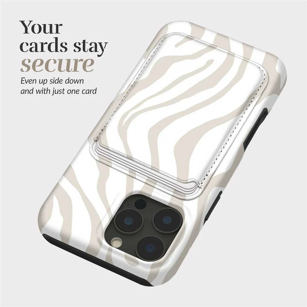 Dėklas MIO Sandy Zebra Magsafe Case Compatible Card Holder