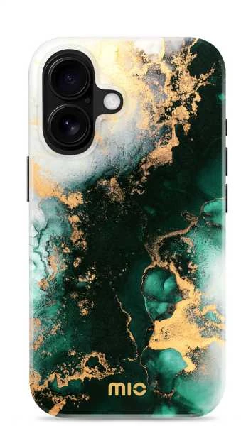 Dėklas MIO Žalias Marble Magsafe Compatible for iPhone 16