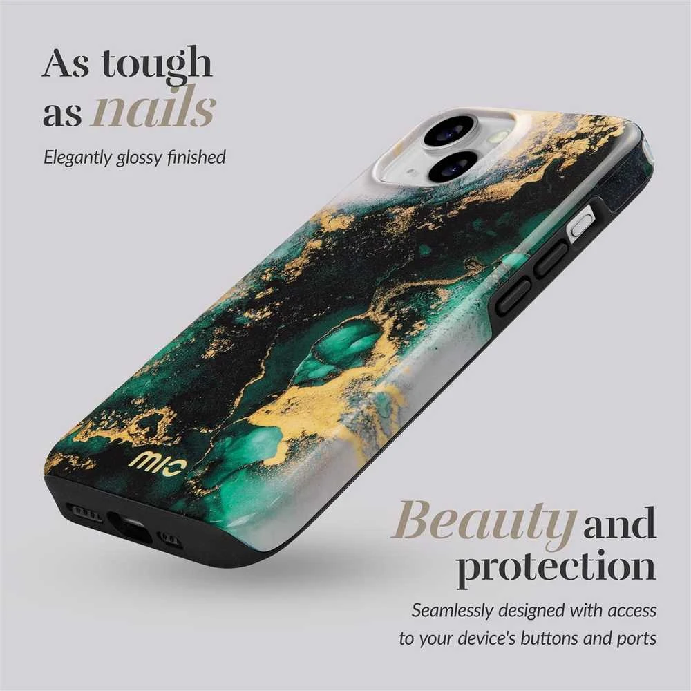 Dėklas MIO Žalias Marble Magsafe Compatible for iPhone 17 Pro