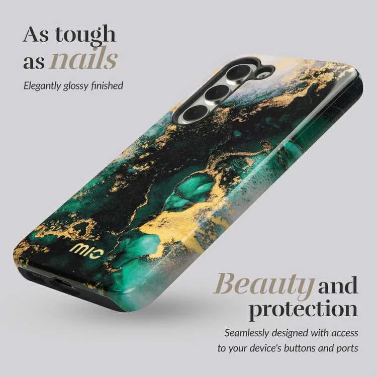 Dėklas MIO Žalias Marble Magsafe Compatible for Samsung S24 5G