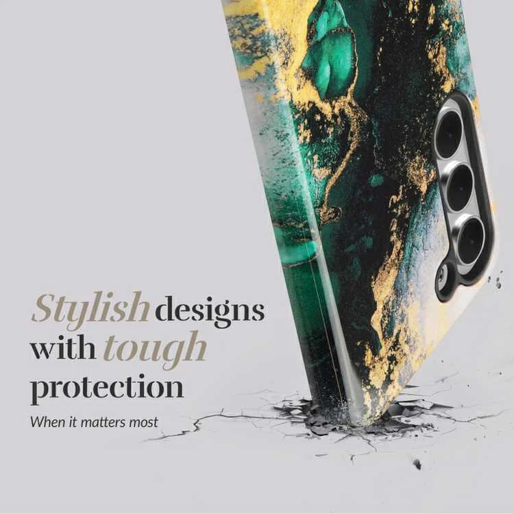 Dėklas MIO Žalias Marble Magsafe Compatible for Samsung S25 Plus 5G