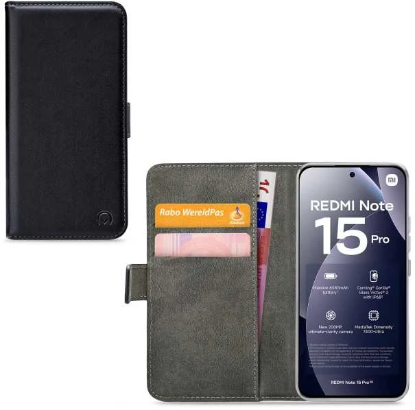 Dėklas Mobilize Classic Gelly Wallet Book Case Xiaomi Redmi Note 15 Pro Juodas