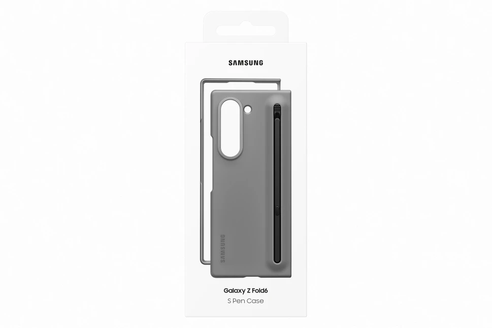 Dėklas Samsung Galaxy Fold6 Slim S-Pen dangtelis pilkas