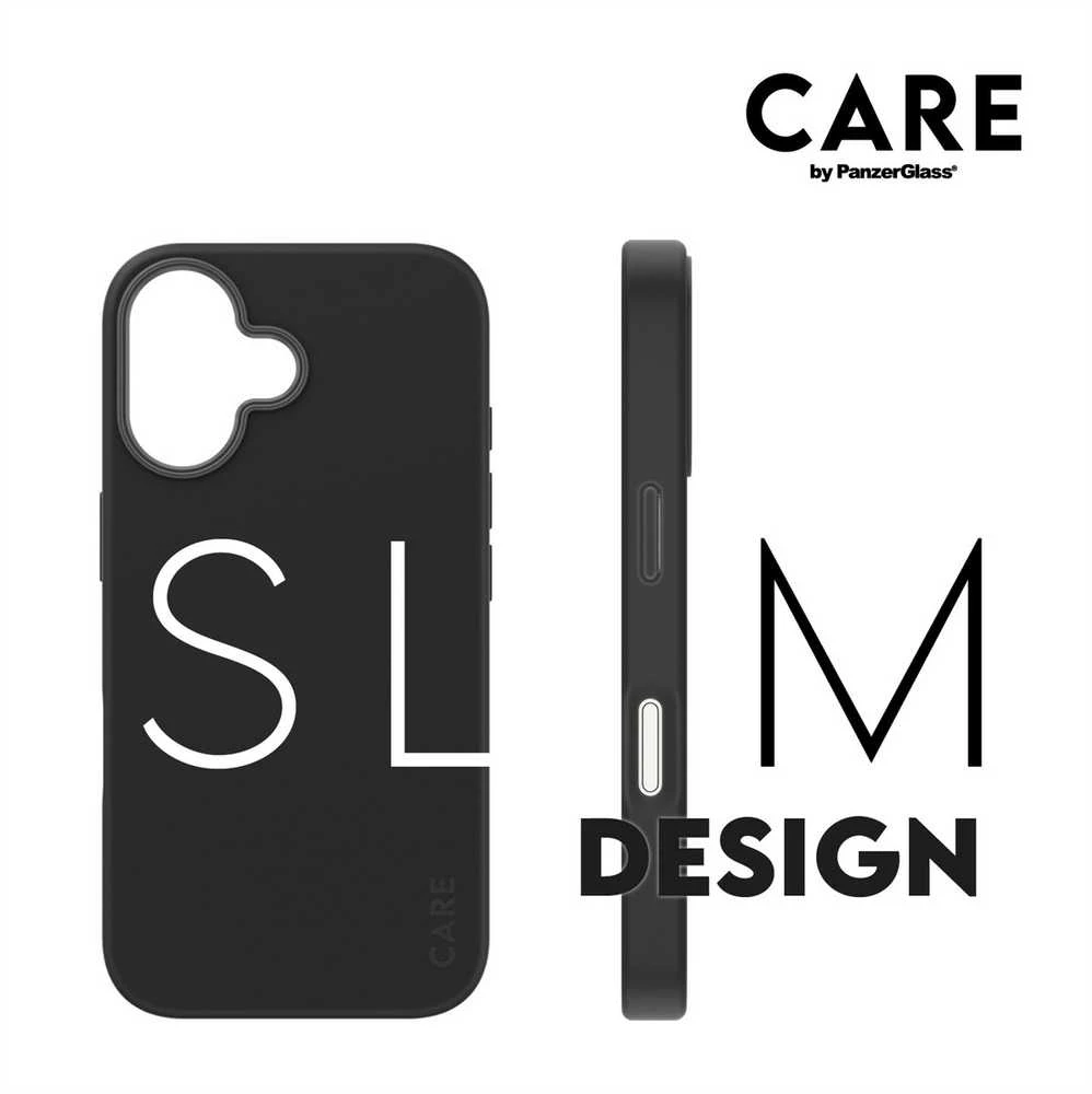 Panzer Glass CARE by PanzerGlass Fashion Case Apple iPhone 16 6.1" dėklas telefonui juodos spalvos/dėklas telefonui juodos spalvos MagSafe 1377