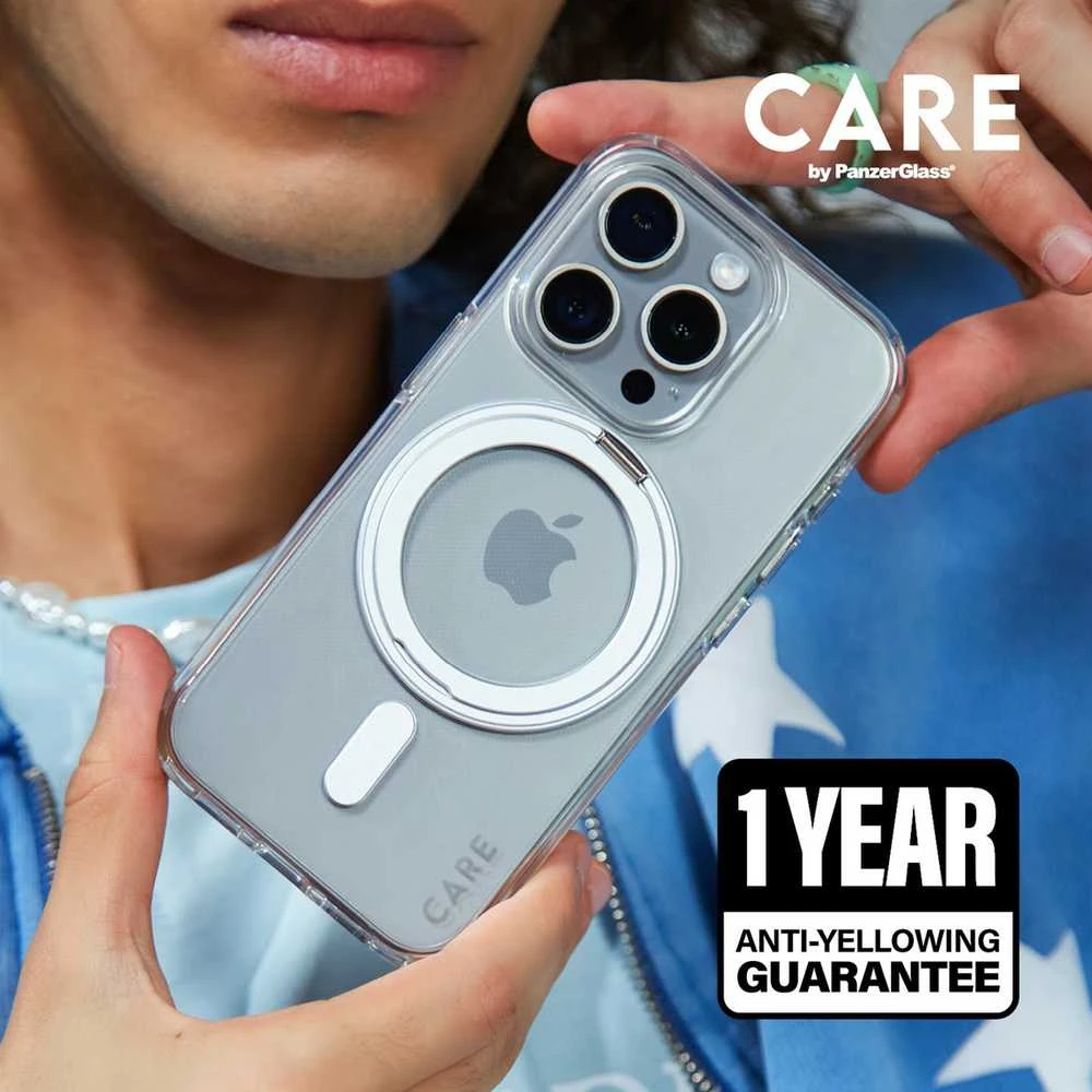 Panzer Glass CARE by PanzerGlass Feature Kickstand Apple iPhone 16 Pro 6.3" sidabrinis/sidabrinis MagSafe 1326