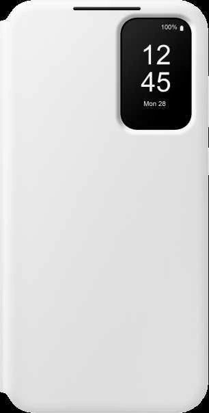 Samsung Galaxy A35 Smart View piniginės dėklas Baltas