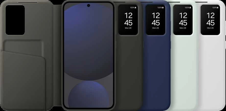 Telefono dėklas Samsung Galaxy S24 FE Smart View, juodas