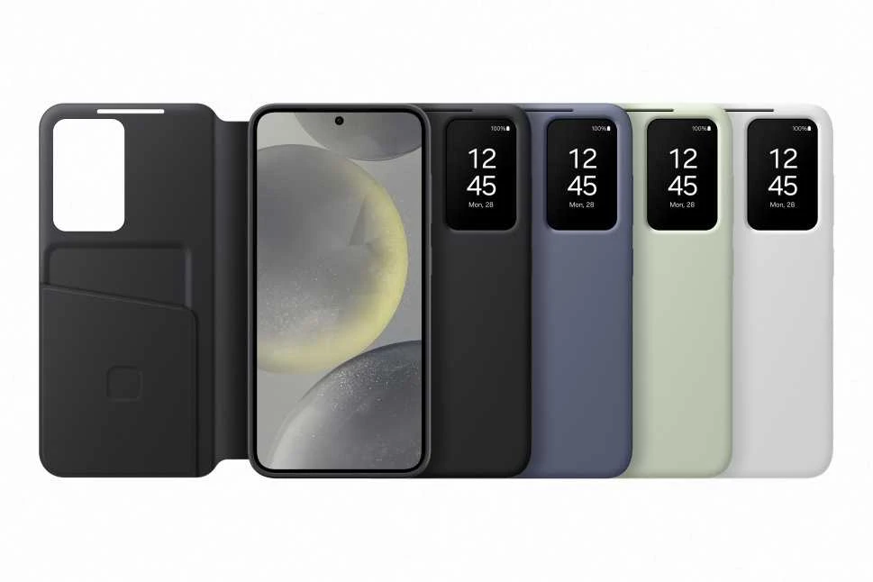 „Samsung Galaxy S24 Smart View“ piniginės dėklas, violetinis