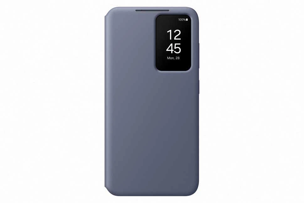 „Samsung Galaxy S24 Smart View“ piniginės dėklas, violetinis