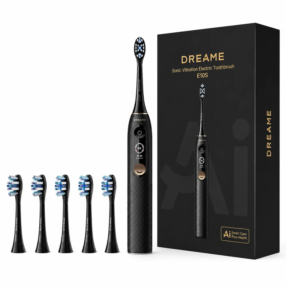 Dreame Sonic Vibration Elektrinis dantų šepetėlis E10S Set Juodas