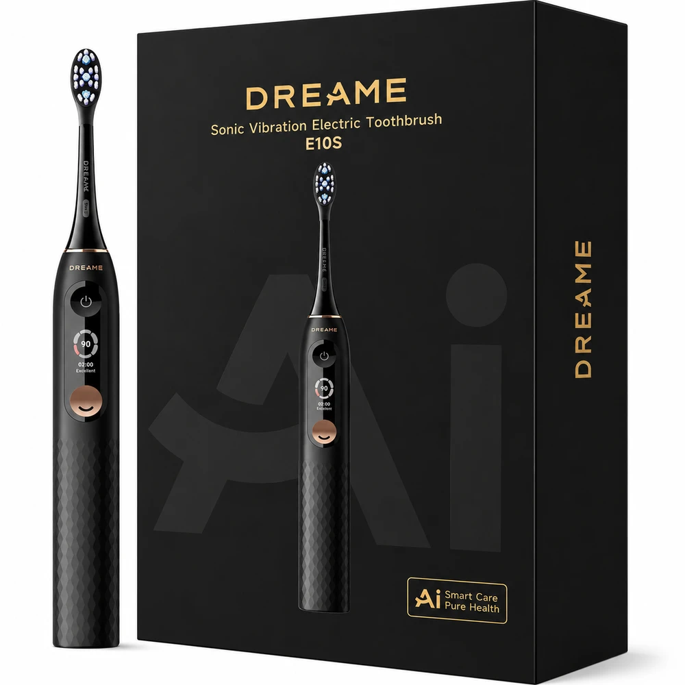 Dreame Sonic Vibration Elektrinis dantų šepetėlis E10S Set Juodas