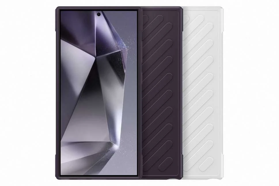 Dėklas Tamsiai violetinis Samsung Galaxy S24 Ultra Shield dangtelis