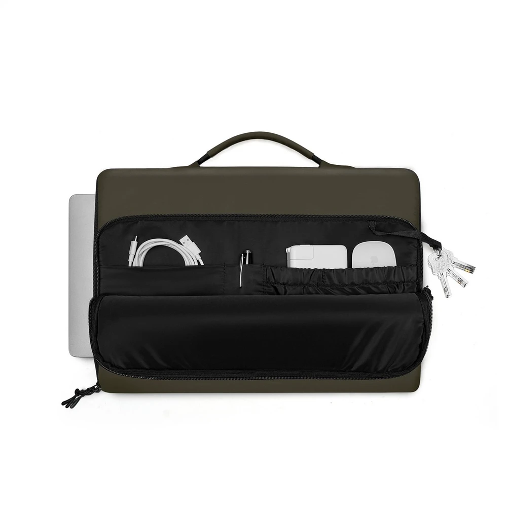 Gaston Luga DSCBC16OL Dash Cushioned Briefcase 15-16\", Olive