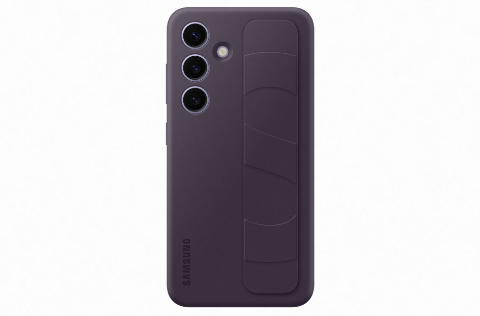 Dėklas Samsung Galaxy S24 stovimos rankenos dangtelis tamsiai violetinis