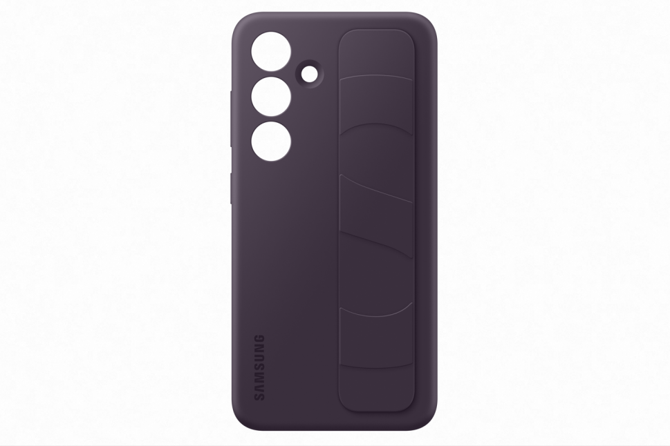 Dėklas Samsung Galaxy S24 stovimos rankenos dangtelis tamsiai violetinis