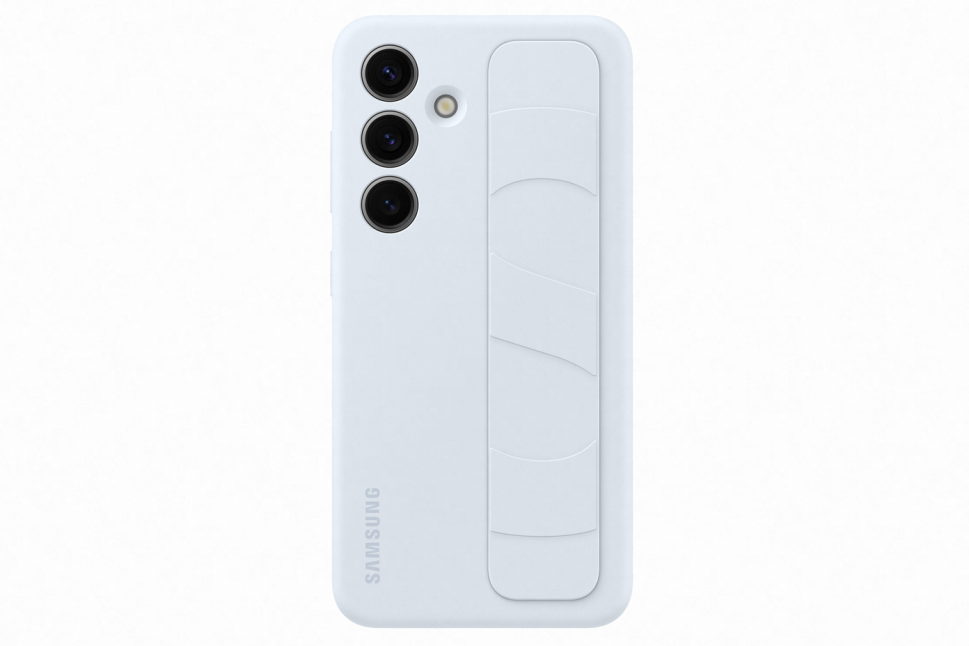 Dėklas Samsung Galaxy S24 Standing Grip Cover Light Mėlyna