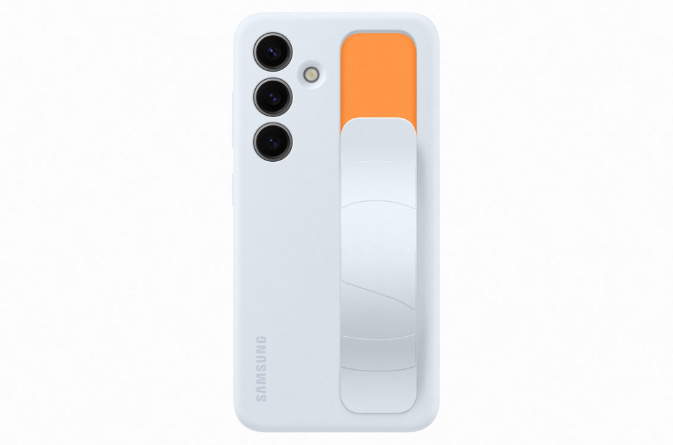 Dėklas Samsung Galaxy S24 Standing Grip Cover Light Mėlyna