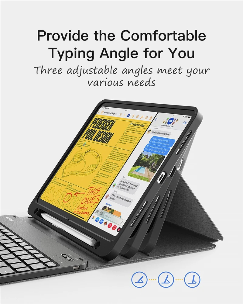 Inateck KB04002 Classic Keyboard Case iPad 10.9-11\", Juodas