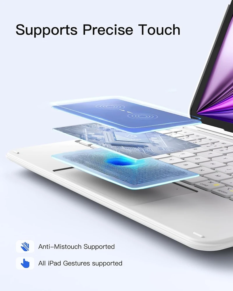 Inateck KB04122 AceTouch Keyboard Case iPad 10.9-11\", Baltas