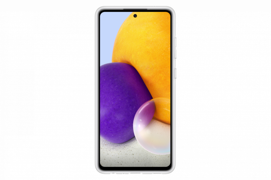 Dėklas JA725CTE „Samsung Galaxy A72“ skaidraus vaizdo stovimas dangtelis, skaidrus (permatomas)