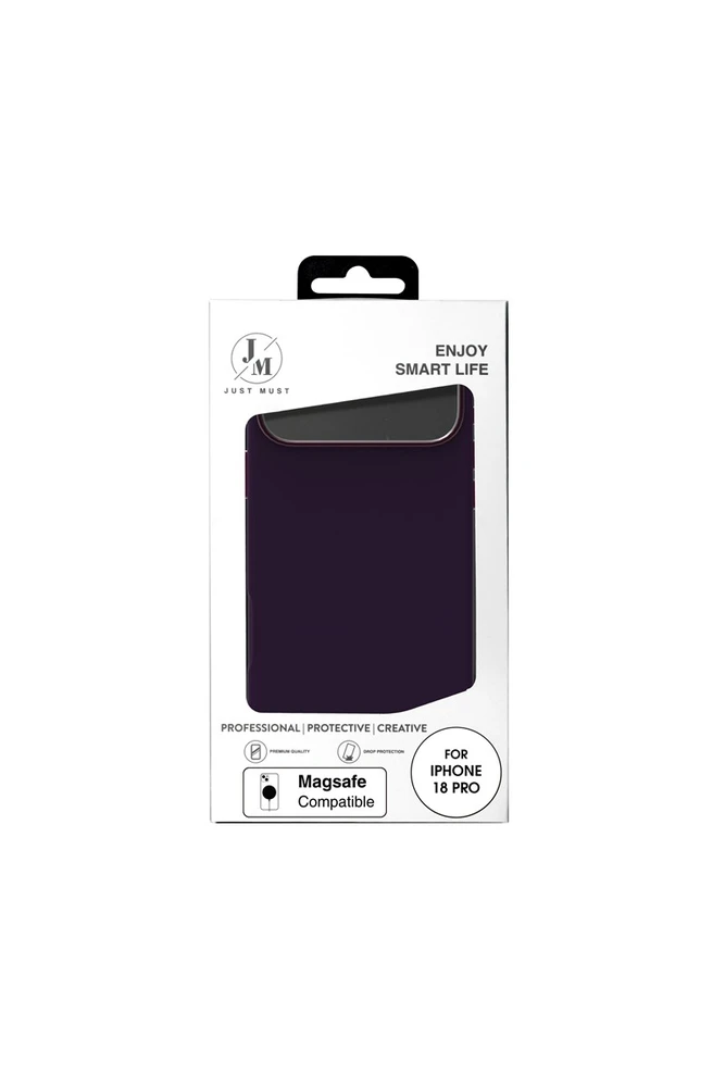 Just Must JM Odinis dėklas with MAGSAFE for iPhone 18 Pro Violetinė.