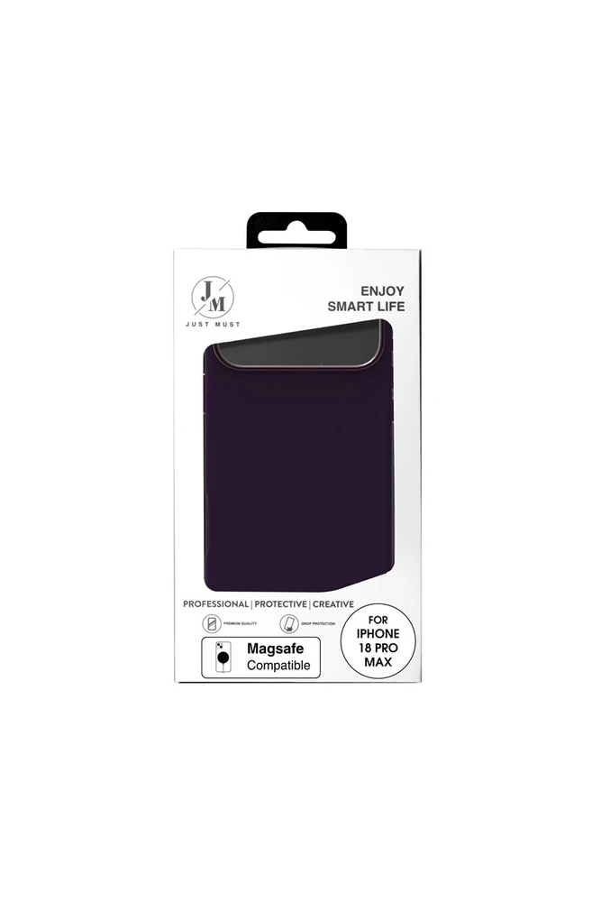 Just Must JM Odinis dėklas with MAGSAFE for iPhone 18 Pro Max Violetinė.