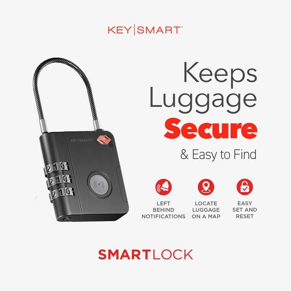 KEYSMART išmanioji spyna; TSA patvirtinta „Find My Lock“, Juodas