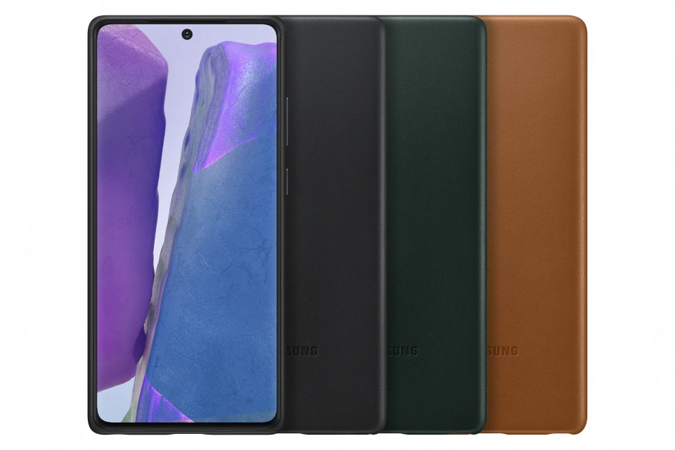 Dėklas Odinis dangtelis Samsung Galaxy Note 20/ Note 20 5G (Žalias)