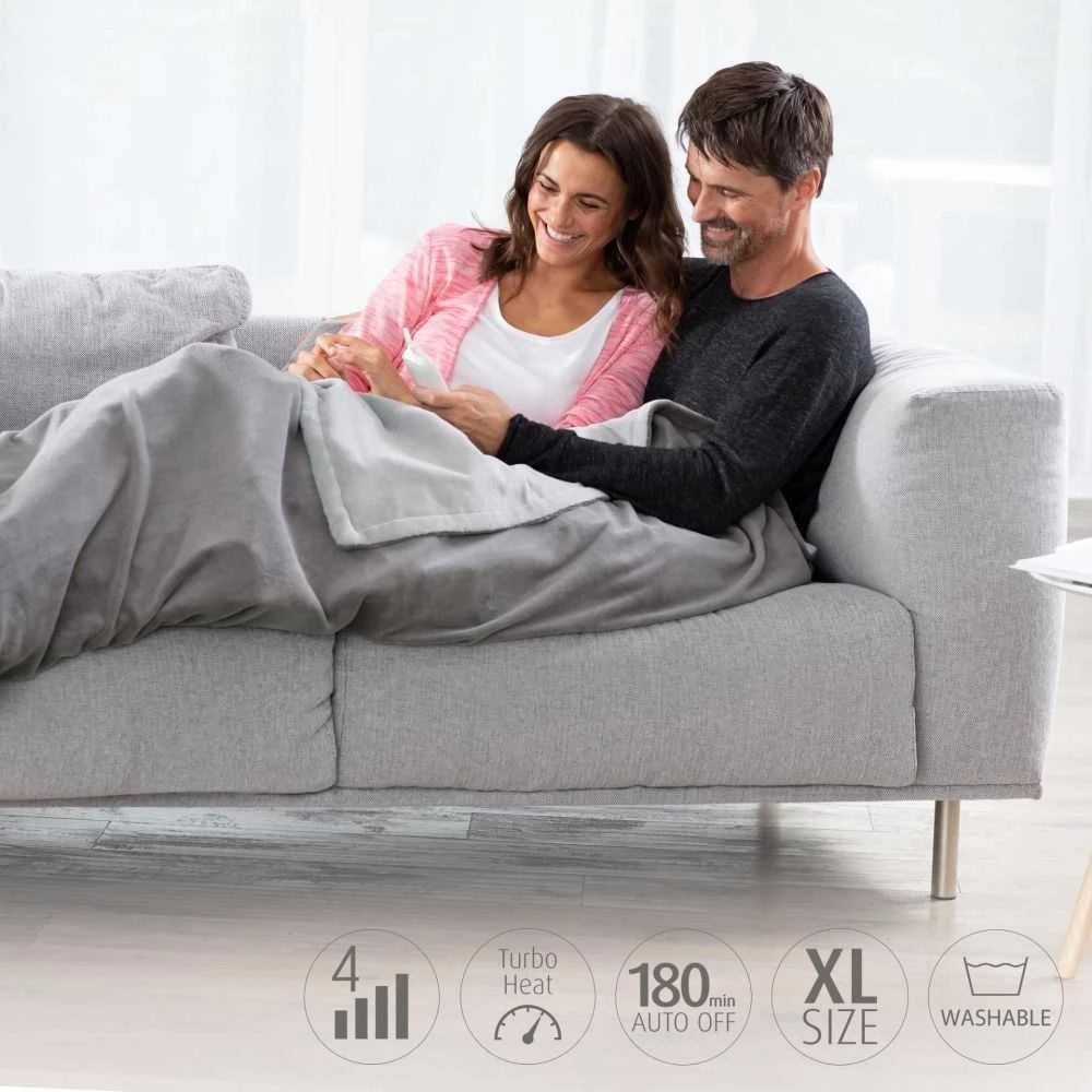 Medisana | Šildymo antklodė | HDW Cozy | Šildymo lygių skaičius 4 | Asmenų skaičius 1-2 | Skalbiamas | Nuotolinio valdymo pultas | Oeko-Tex® standartas 100 | 120 W | Pilkas