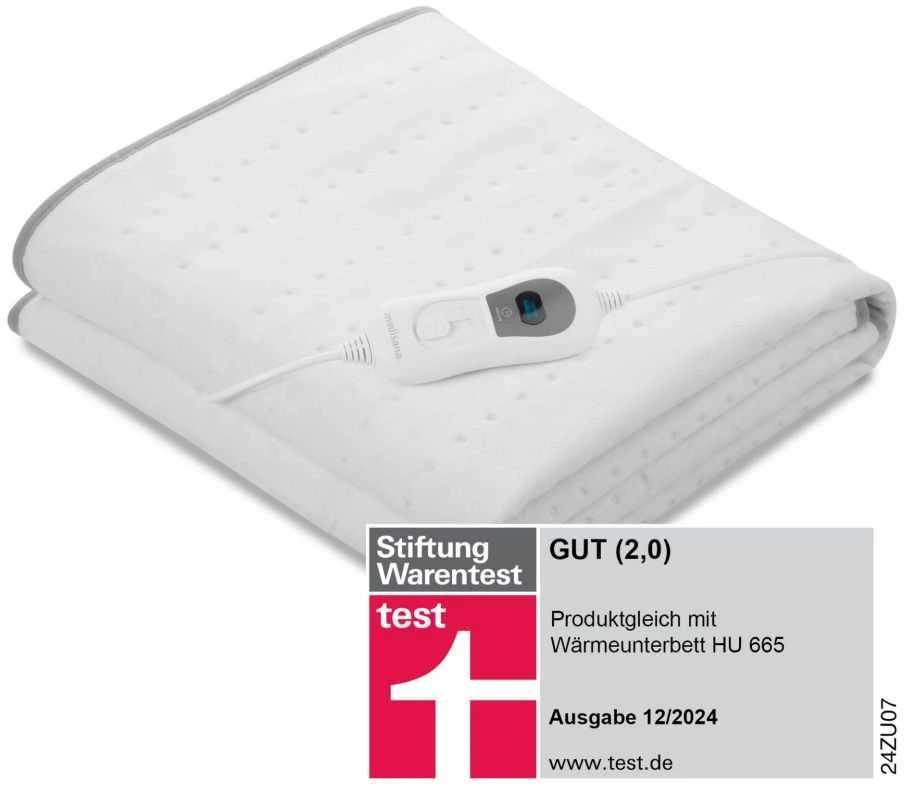 Medisana | Heated Underblanket (150 x 80 cm) | HU 666 | Number of heating levels 3 | Washable | Elektrinė šildyklė | Pilkas